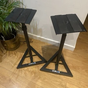 2 X Quiklok BS-300 Height Adjustable Studio Monitor Speaker Stands - Picture 1 of 9