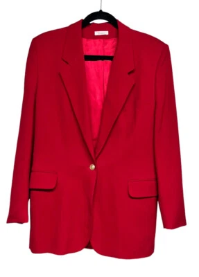 Shawn Thomas 定制闪亮夹克红色女式 12 码 — 第 1/4 张图片