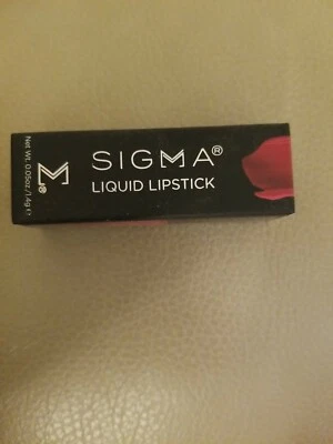 Lápiz labial líquido SIGMA BEAUTY en VENOM (rojo) 0,05 oz Dlx tamaño de viaje - ¡NUEVO en caja! Foto 1 de 4