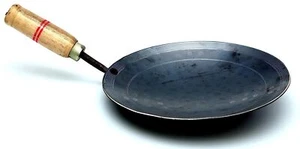 Iron Tawa Original Handmade Loha Iron Lokhand Roti Chapati Tawa with Wooden Hand - Picture 1 of 6