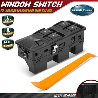 Power Window Switch for Land Rover LR3 Range Rover Sport 2007-2009 Front Left - Image 1 of 4