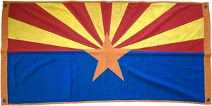 Arizona US State Fully Sewn Cotton Flag - 150cm x 75cm - 4 Eyelets - Picture 1 of 4