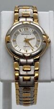 Beautiful REGENCY Ladies Watch New Battery Gold/Silver 6” Band Water Resistant