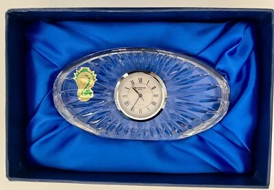 Reloj de escritorio o mesita de noche vintage de cristal corte Waterford Foto 1 de 4
