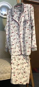 3X NEW Secret Treasures Utra Soft Cozy Stretch Poly Cardinals 2 Pc Pajama Set - Picture 1 of 11