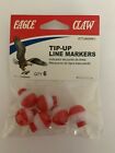 New Eagle Claw Fishing Tip-up Line Markers 6 Red/White Bobber Bobbler ICTUMARK1