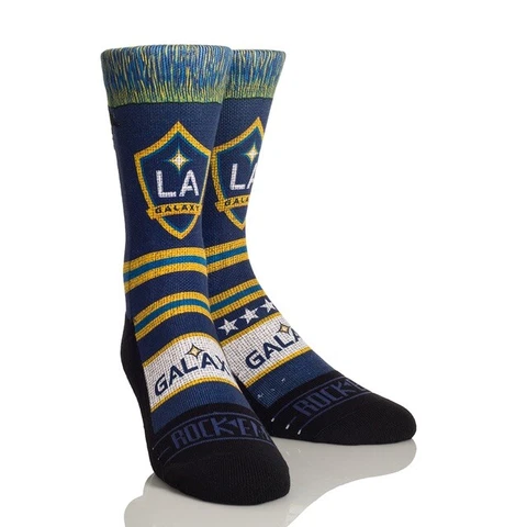Rock Em LA Galaxy Scarf Crew Socks Youth- Fits Size 2-5.5 Cover