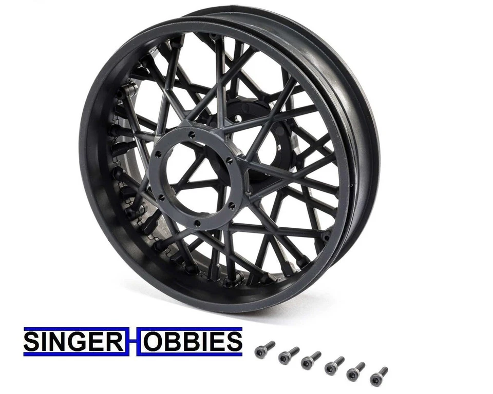 LOSI LOS46001 Promoto-MX Dirtbike Rear Wheel Set (Black) HH