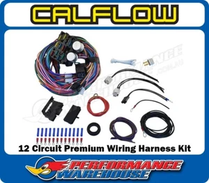 Calflow Universal 12 Circuit Premium Wiring Harness, Hot Rod, Muscle Car - Bild 1 von 4