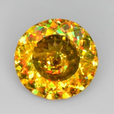 Piedra preciosa arco iris Titanita esfena 3,64 quilates VVS brillante redonda sin tratar minas Zagi Foto 1 de 4