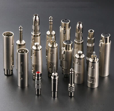 RCA Phono Female Socket to XLR Male Plug RCA Socket to 6.35mm Jack Plug Adapter - Image 1 of 4