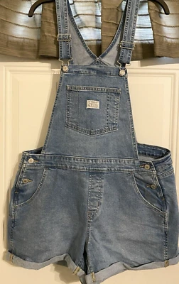 NEW Levi's Two Horse Brand VTG Style Shortalls Plus 16W Denim Overalls Bibs - Image 1 of 4
