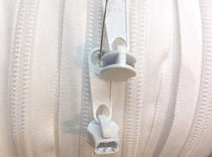 YKK #10 Coil Zipper & Slider WHITE BLACK BEIGE  Marine ZIPLON Outdoors 10CF - Picture 1 of 7