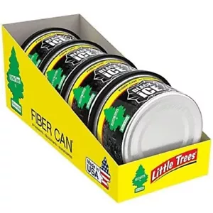 Little Trees Black Ice Fiber Can Auto Air Freshener, 4 Count Can, Free Shipping - Picture 1 of 6