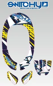 Grafik Dekor Aufkleber Instinct "G" NECK BRACE Alpinestars Primo Modell - Picture 1 of 1