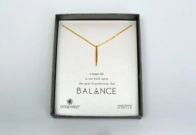 Collar lanza Dogeared Balance Spike oro 18" Foto 1 de 4