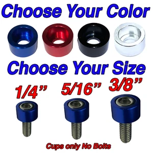 Hex Allen  Bolt Cup 10X Washers Schwinn Cannondale Trek Bicycle Chrome Red Blue - Picture 1 of 48