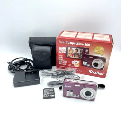 Rollei Compactline 200 Digitalkamera Lila 12 Megapixel 3-Fach Opt. Zoom - Bild 1 von 4