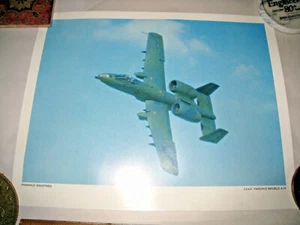Old Print Warthog Flying Fairchild Industries USAF Fairchild Republic A-10  - Picture 1 of 6