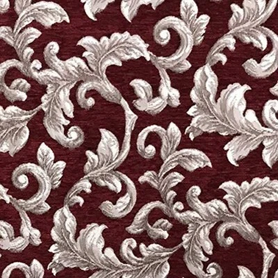 Luxurious Chenille Floral Vine Fabric for Sofa Cushion Cover Chair, Sold by Yard - Image 1 of 4