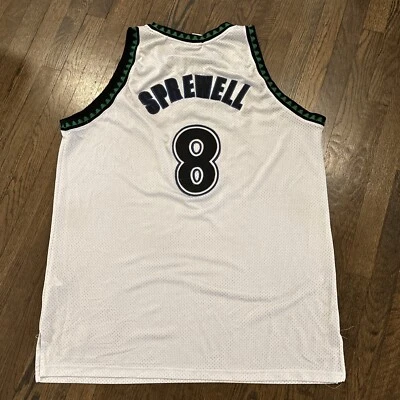 Camiseta deportiva Minnesota Timberwolves Latrell Sprewell para hombre 58 Reebok Foto 1 de 4