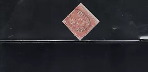 New Brunswick 1851 # 1, St. John 3d Red pence issue, grid on blued paper, RF4 - Picture 1 of 2