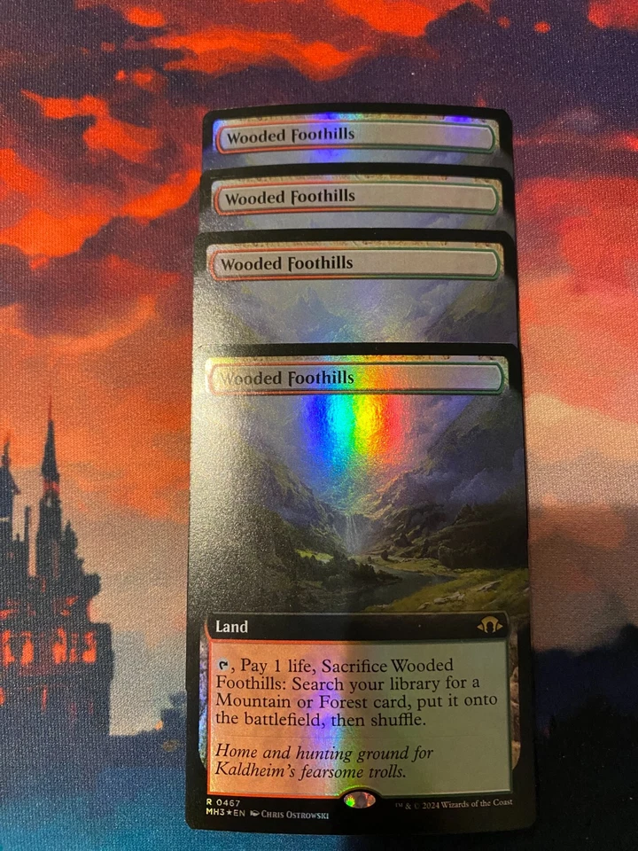 MTG Modern Horizons 3 Wooded Foothills Extended Art Foil x 4 - Image 1 of 1