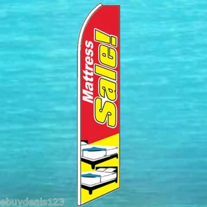 MATTRESS SALE FLUTTER FEATHER FLAG Vertical Advertising Sign Swooper Banner 3047 - Picture 1 of 5