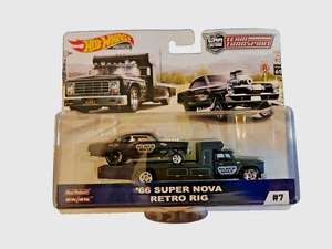 Hot Wheels Team Transporters 1966 Super Nova Retro Rig Real Riders Black Hole #7 - Picture 1 of 2