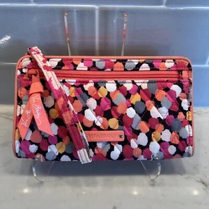 Vera Bradley Front Zip Wristlet PIXIE CONFETTI Pink NWOT - Picture 1 of 9