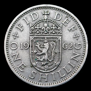 1962 Great Britain One 1 Shilling Queen Elizabeth II Coin, km905 🇬🇧 - Picture 1 of 2