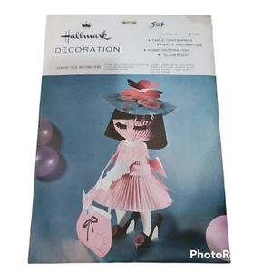 Vintage 1960's/ 1970's Hallmark Dress up Girl Table Centerpiece Party Decor - Picture 1 of 6