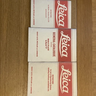 Tre Catalogo Leica / Libretti Istruzioni. - Immagine 1 di 4