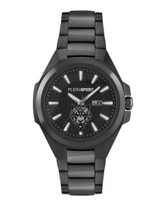 Plein Sport Mens Black 47mm Bracelet Fashion Watch - Picture 1 of 5