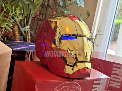 AUTO KING Iron Man MK5 Helmet Mask SHINY GOLD - Voice Activated - 2025 Model - BRAND NEW ✅