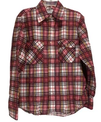 Montgomery Ward plaid mens shirt large grunge retro Vtg old stock NEW Unworn - Image 1 of 4