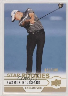 2021 SP Authentic Upper Deck Star Rookies Exclusives /100 Rasmus Hojgaard RC - Image 1 of 2