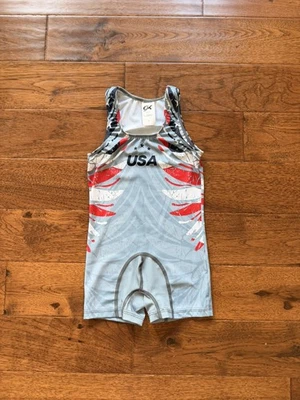 GK Gymnastics American Hero Replica Singlet  Boys Large USA Olympic Team L  - Image 1 of 4