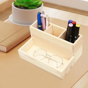 Wooden Nail Art Brush Box Makeup Organizer Cosmetic Storage Case Storage - Picture 1 of 6