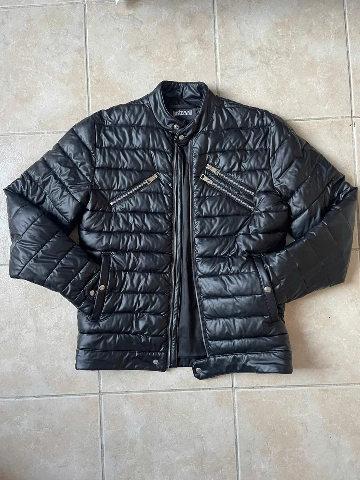 Just Cavalli Black Puffer Jacket - Imagen 1 de 4