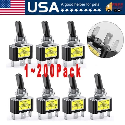 Luz LED azul 3 pinos balancim interruptor liga/desliga 30A 12V para carro barco lote marinho - Imagem 1 de 4