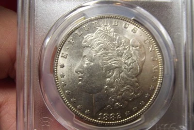 1882-P Morgan Silver Dollar PCGS AU58 - Image 1 of 3