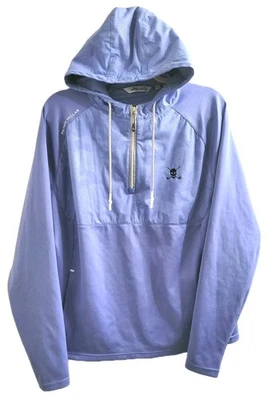 Sudadera con Capucha Híbrida Peter Millar Hyperlight Weld L Azul Batik Calavera Golf Media Cremallera Foto 1 de 4
