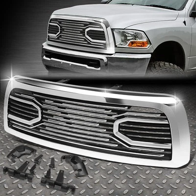 PARA CAMIONETA 10-18 DODGE RAM 2500 3500 SIN INSIGNIA ESTILO BOCINA GRANDE PARRILLA DELANTERA CROMADA Foto 1 de 4
