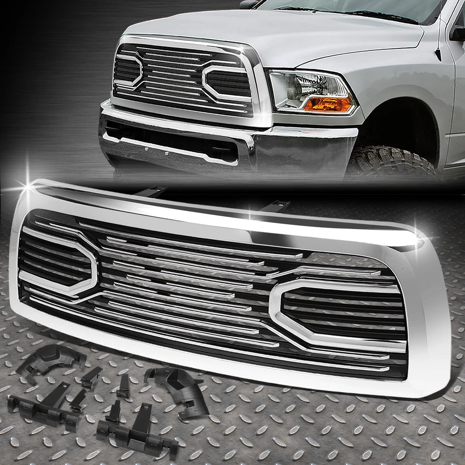 PARA CAMIONETA 10-18 DODGE RAM 2500 3500 SIN INSIGNIA ESTILO BOCINA GRANDE PARRILLA DELANTERA CROMADA Foto 1 de 4