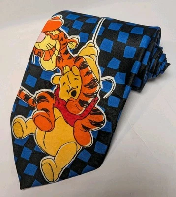 Corbata Winnie The Pooh Cuello Poliéster Eeyore, Tigger, Pooh Estilo Disney 3.75"X 57" Foto 1 de 4