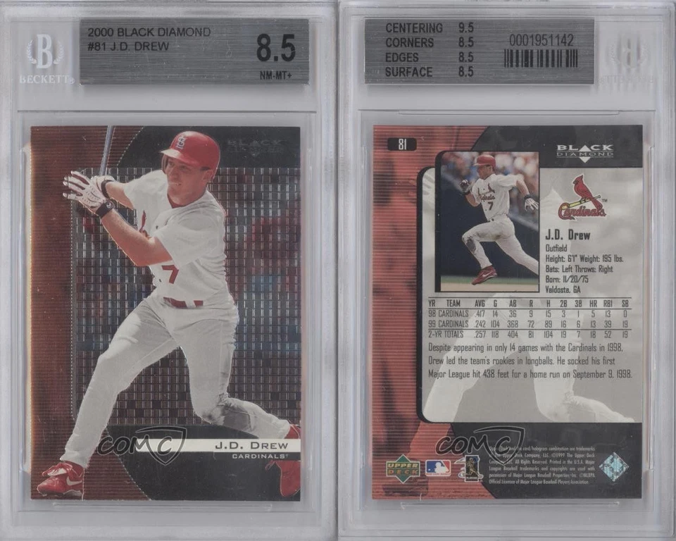 2000 Black Diamond JD Drew #81 BGS 8.5 - Image 1 of 1