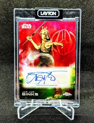 2025 Topps Chrome Star Wars Jar Jar Binks Autograph #1/5 Ahmed Best! SSP RARE🔥 - Image 1 of 2