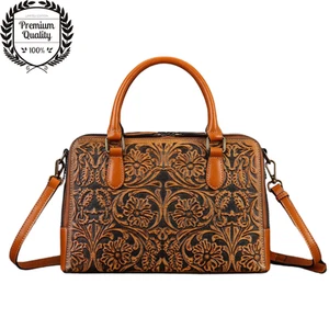 Handbag Crossbody Sling Bag Womens Handmade Carry GENUINE LEATHER Messenger Tote - Picture 1 of 12