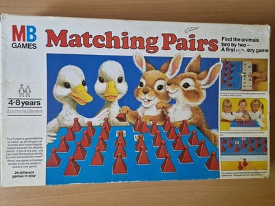 Matching Pairs By MB Games Rare Children's Memory Board Game 1980 100% Complete - Image 1 of 4
